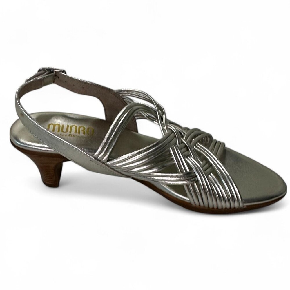 Munro Women's Marianna Slingback Sandal Sz 7 - Metallic Taupe - Picture 10 of 16